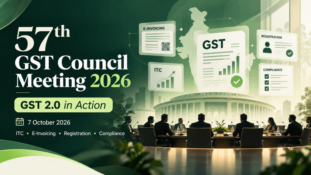 57th GST Council Meeting 2026 and GST 2.0 process reforms